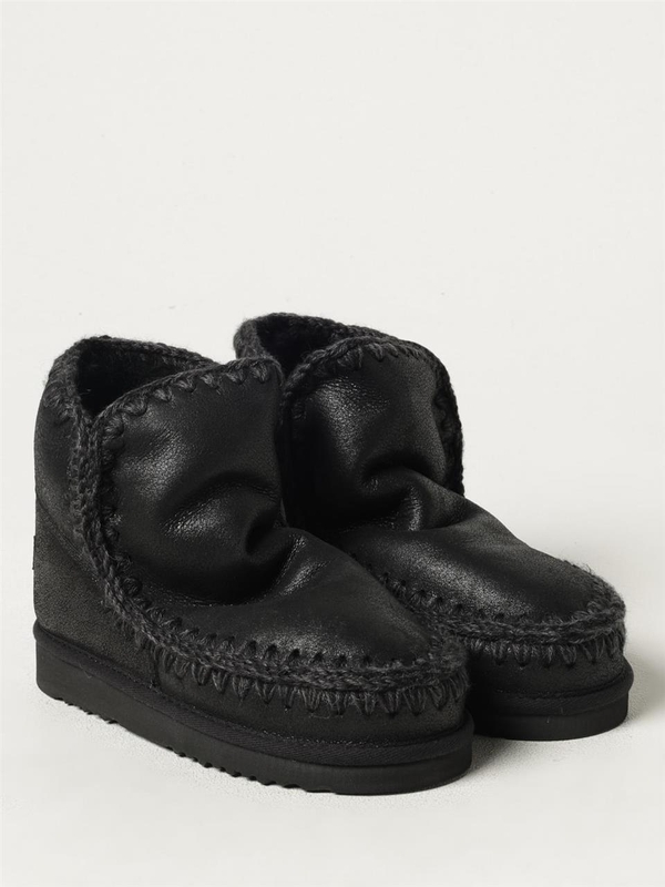 모우 FW24 Eskimo 18 Mou ankle boot in glitter suede FW101001B CBKG Black