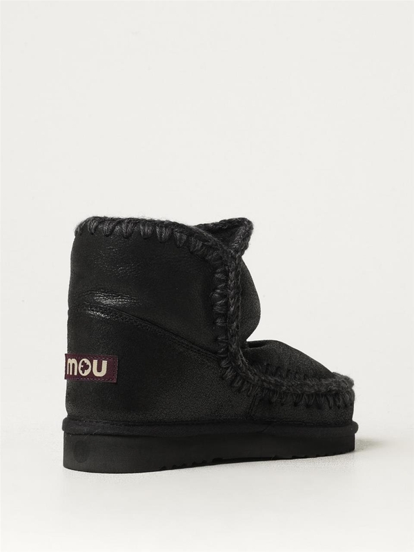 모우 FW24 Eskimo 18 Mou ankle boot in glitter suede FW101001B CBKG Black