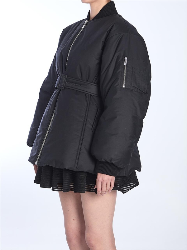 알라이아 SS25 Black Belted Bomber  AA9V0427_W005A_995 BLACK