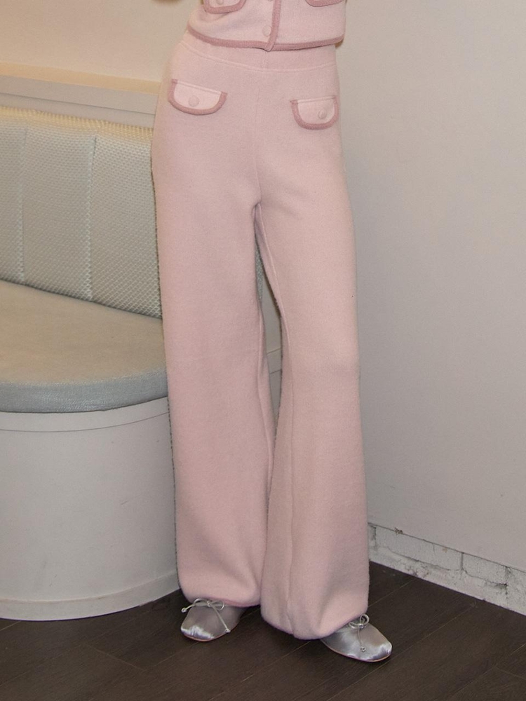 Cozy Knit Pants_ Pink