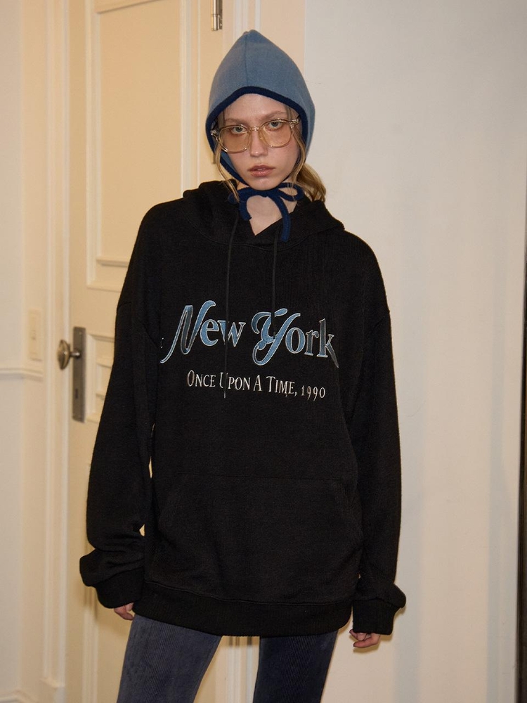 New York Hood Knit_ Black