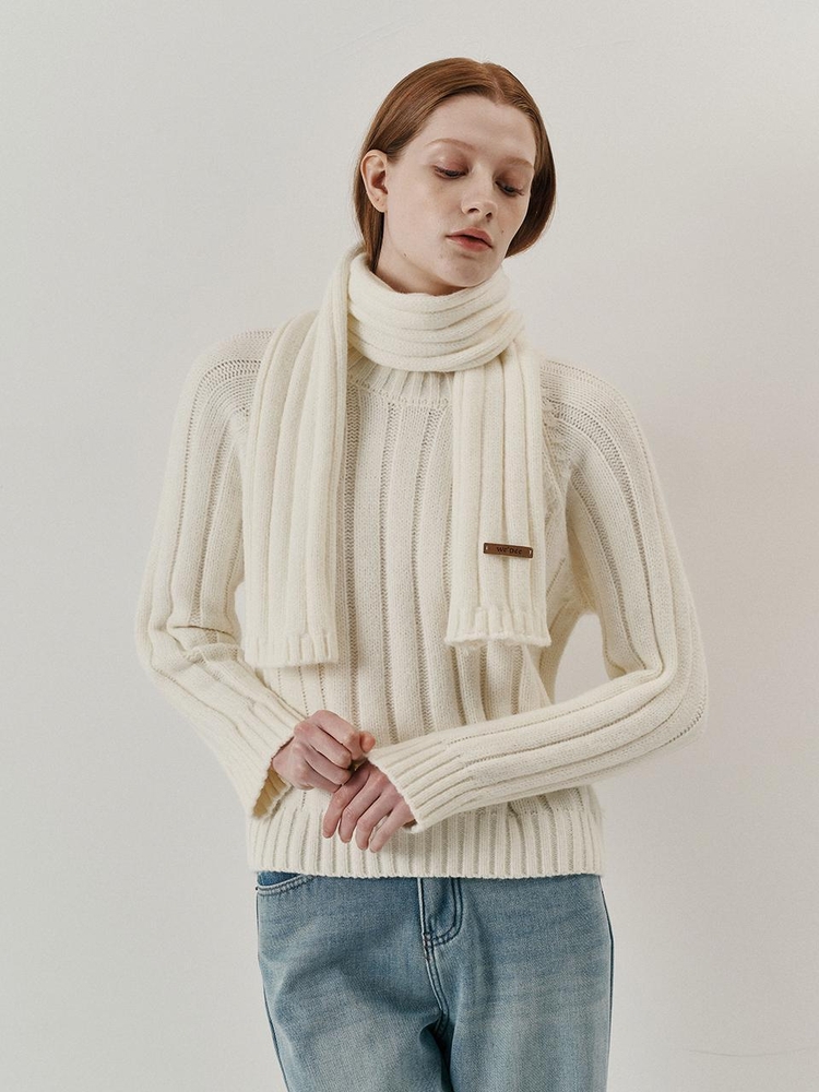 WD_Winter muffler and knit set_IVORY