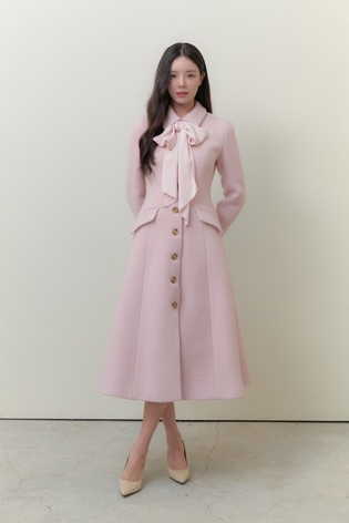 Signature Wool-Angora Flare Coat / Pink(2color)