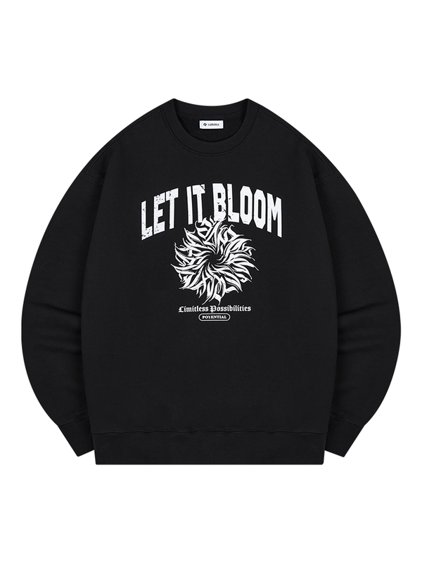 LET IT BLOOM SWEATSHIRT - Black