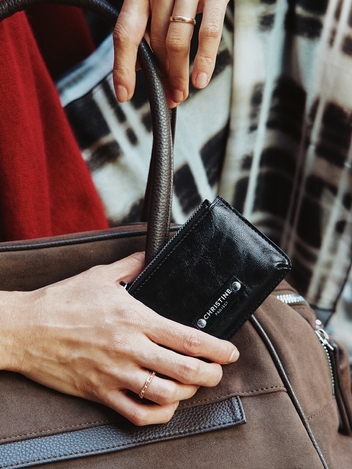 ZIPPER COIN CARD WALLET(BLACK PEPPER)