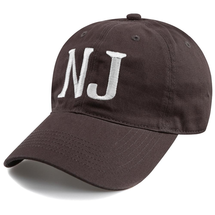 New Jersey N.J BALL CAP-CHARCOAL