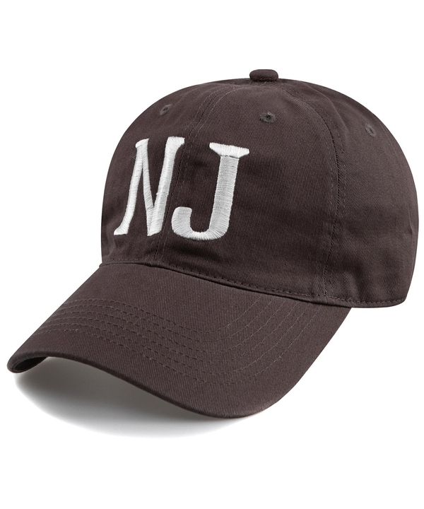 New Jersey N.J BALL CAP-CHARCOAL