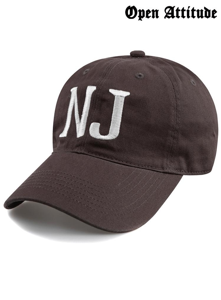 New Jersey N.J BALL CAP-CHARCOAL