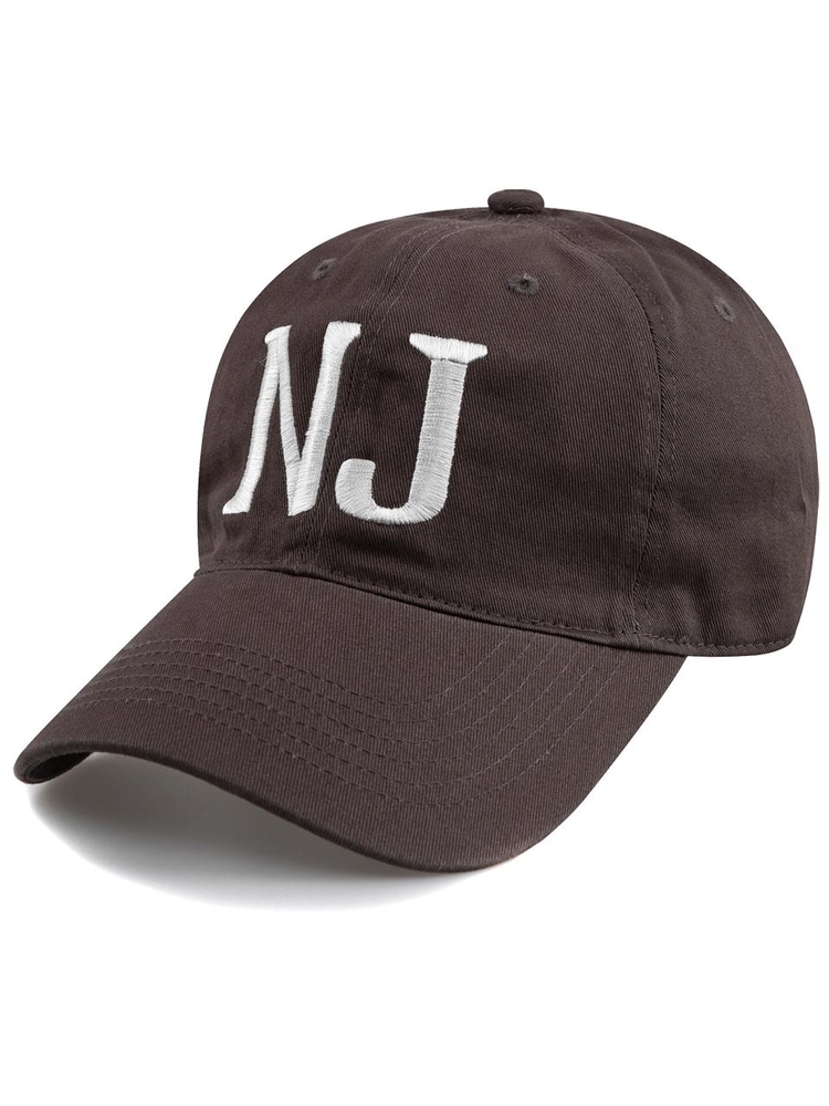 New Jersey N.J BALL CAP-CHARCOAL