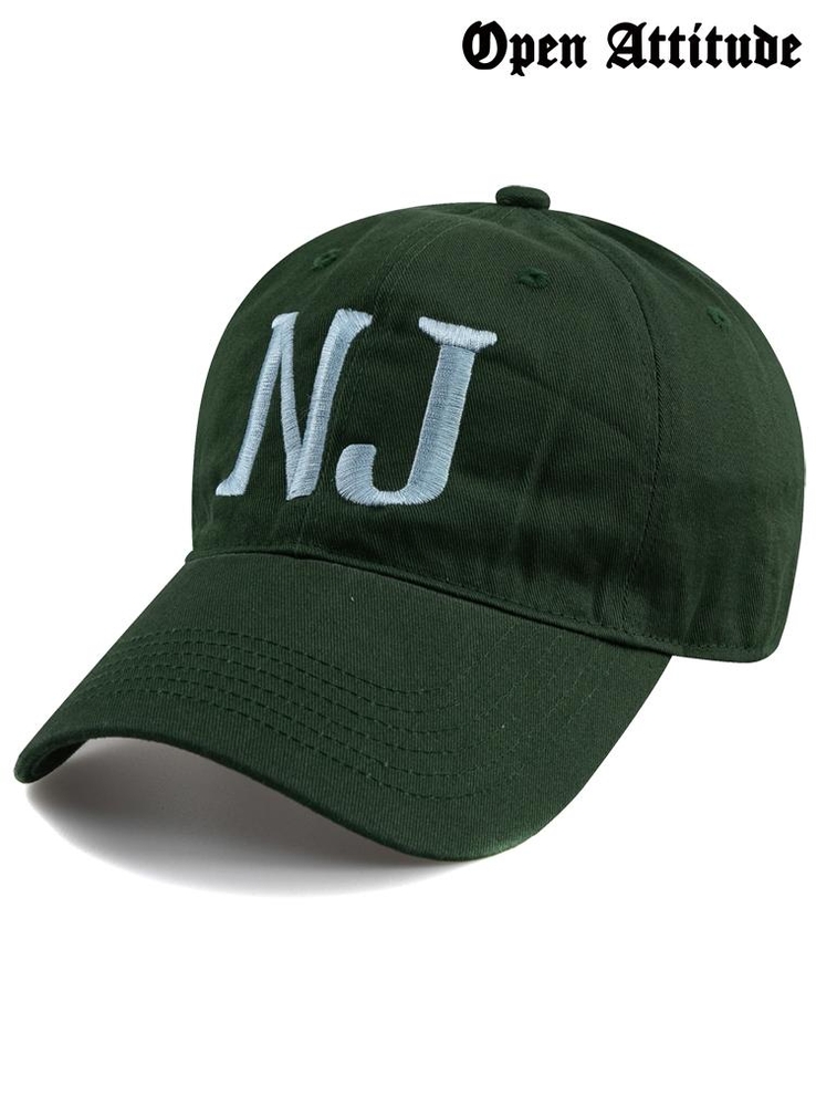 New Jersey N.J BALL CAP-DARK GREEN