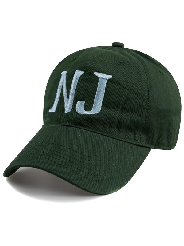 New Jersey N.J BALL CAP-DARK GREEN