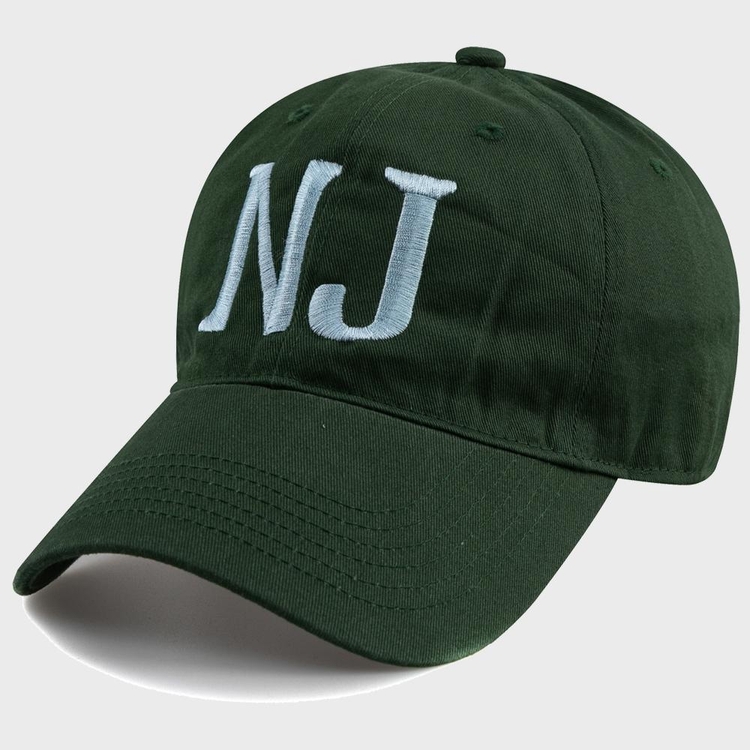 New Jersey N.J BALL CAP-DARK GREEN