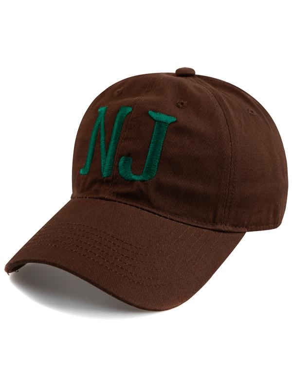 New Jersey N.J BALL CAP-BROWN