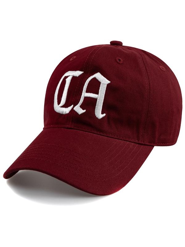 California C.A BALL CAP-BURGUNDY