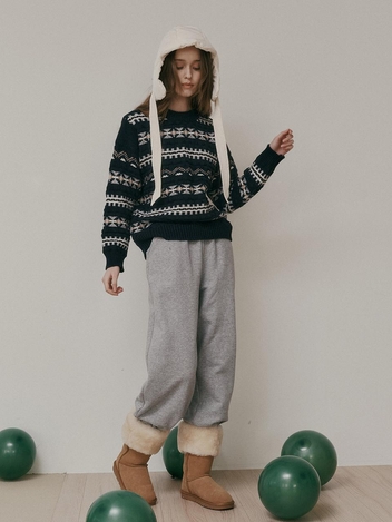 AR_Wide sweat banding pants_GRAY