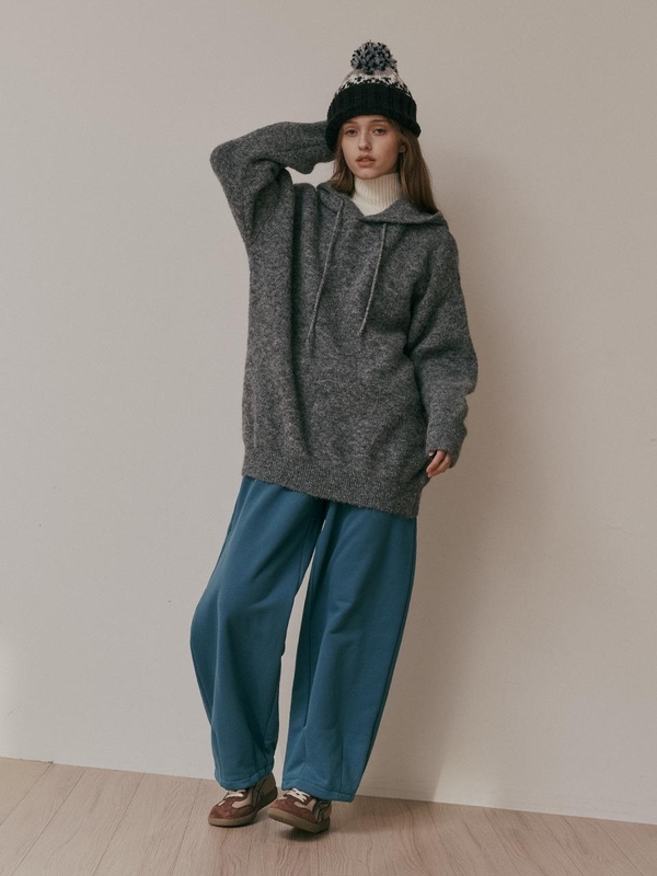 AR_Wide sweat banding pants_BLUE