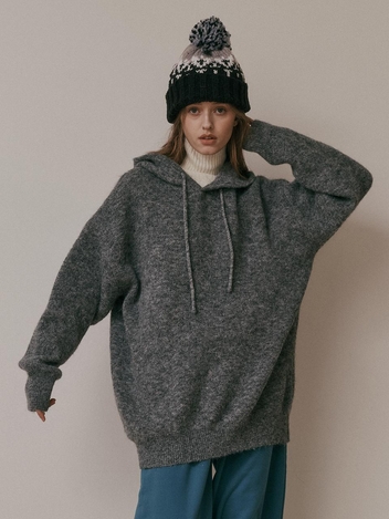 AR_Loose hoodie knit sweater