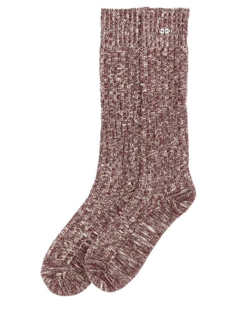 가니 SS25 GANNI Womens Socks A6411_234 BORDEAUX