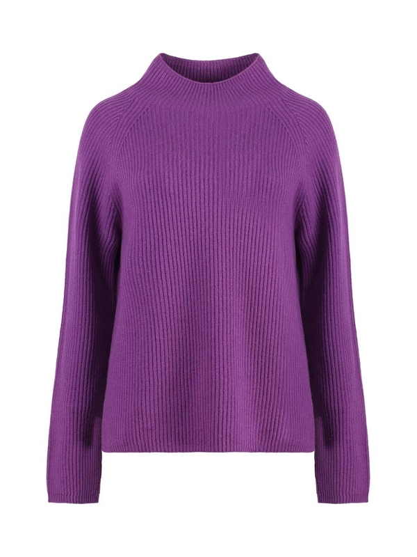 S 막스마라 FW24 Elica wool and cachemire turtleneck pullover ELICA2429366043600_005 purple