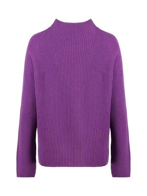 S 막스마라 FW24 Elica wool and cachemire turtleneck pullover ELICA2429366043600_005 purple