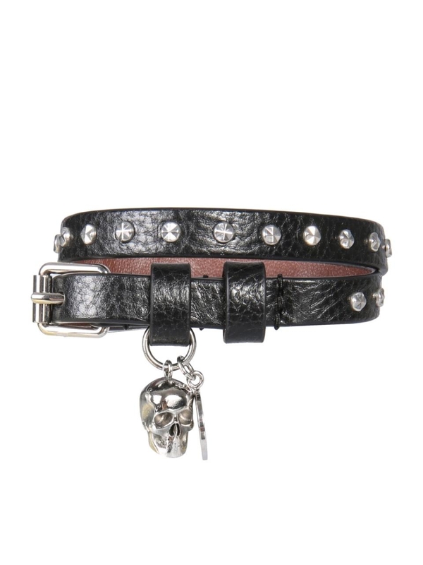 알렉산더 맥퀸 SS25 BRACCIALE A DOPPIO GIRO 554466_1AC9Y1000 BLACK