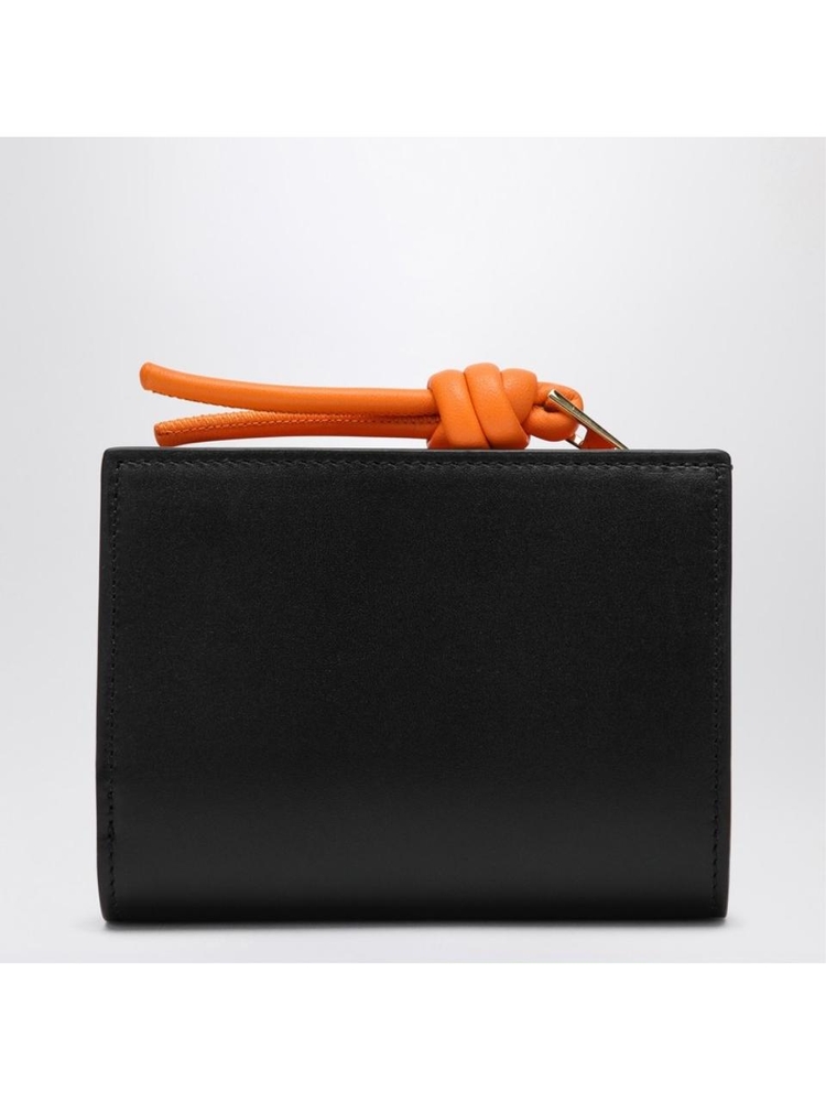 로에베 SS25 Loewe Knot black/orange wallet CEM1NCWX01LE Black