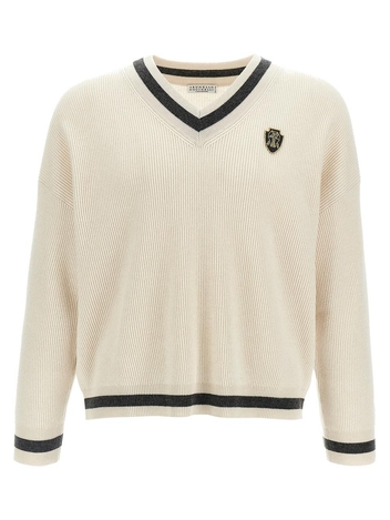 브루넬로쿠치넬리 FW24 Ribbed sweater M12192602CUH69 Beige