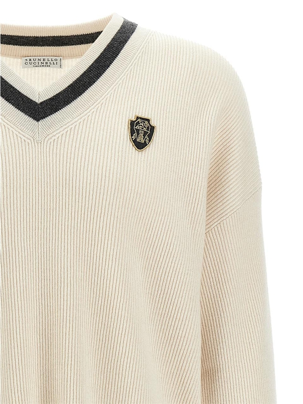 브루넬로쿠치넬리 FW24 Ribbed sweater M12192602CUH69 Beige