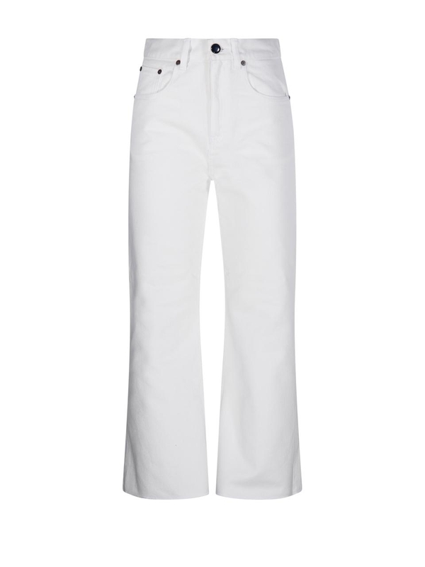 빅토리아베컴 SS25 WIDE LEG CROPPED JEANS 1125DJE006139A White