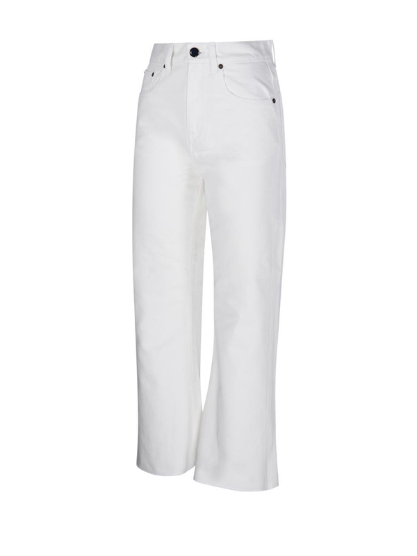 빅토리아베컴 SS25 WIDE LEG CROPPED JEANS 1125DJE006139A White