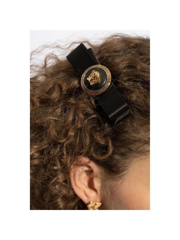 베르사체 SS25 Hair Accessory Versace 1A10920 1012256 1B00F BLACK/GOLD