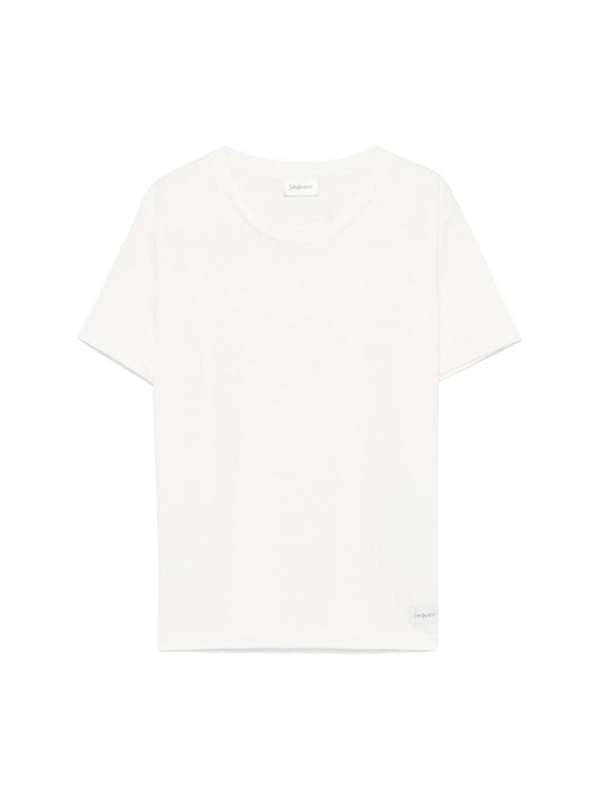 생로랑 FW24 T-shirt Saint Laurent 810277 Y3YRY 9502 WHITE