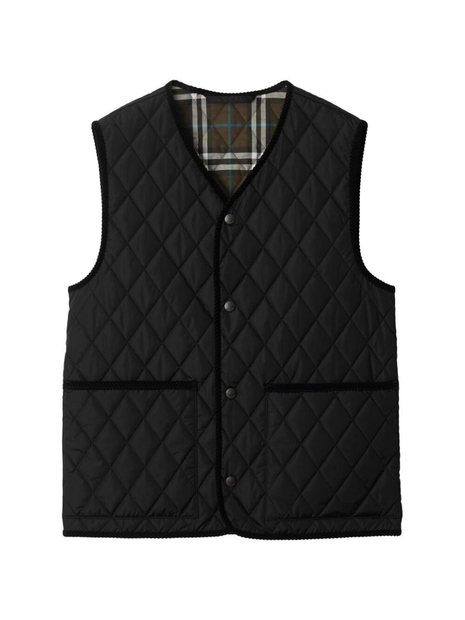 버버리 SS25 Outwear Waistcoat Burberry 8104909 SP25-MW-TA A1189 BLACK