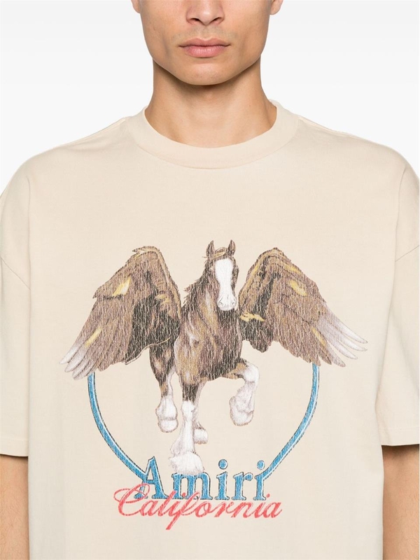 아미리 SS25 Amiri  T-shirts and Polos Beige AMJYTE1130ALABASTER Beige