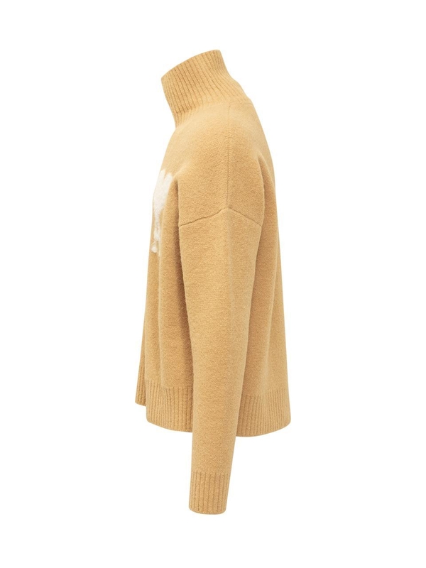  FW24 AMI ALEXANDRE MATTIUSSI Knitwear UKS425KN0032 724 MUSTARD