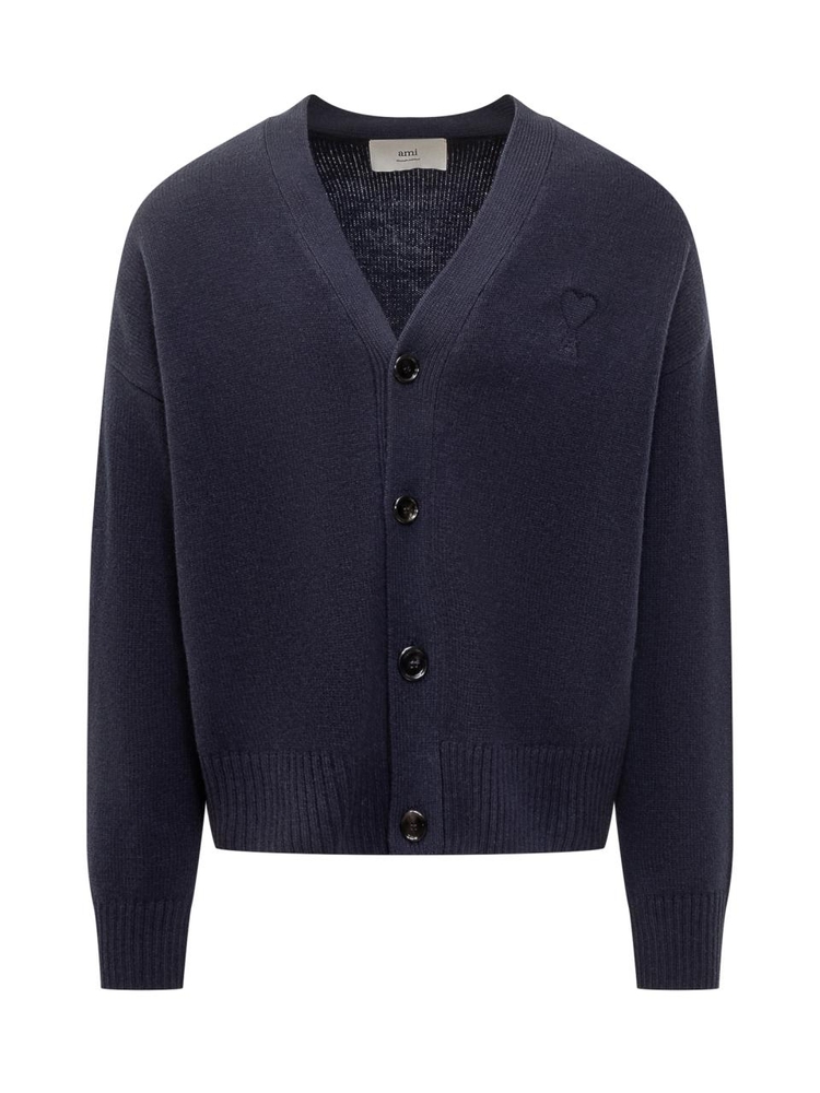  FW24 AMI ALEXANDRE MATTIUSSI Knitwear UKC044KN0028 4011 NAVY BLUE