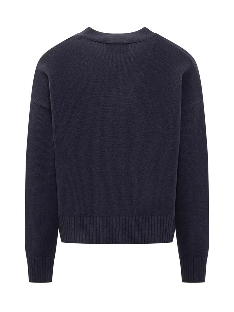  FW24 AMI ALEXANDRE MATTIUSSI Knitwear UKC044KN0028 4011 NAVY BLUE