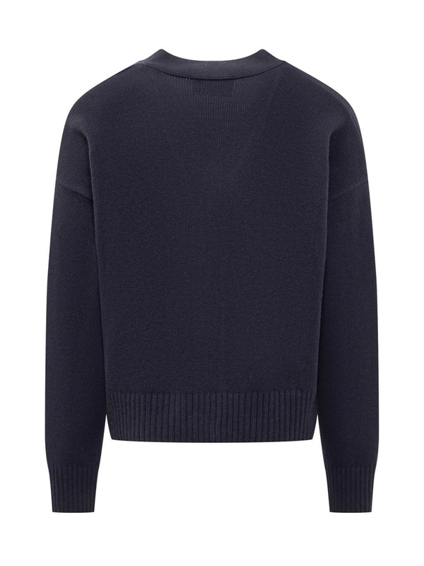  FW24 AMI ALEXANDRE MATTIUSSI Knitwear UKC044KN0028 4011 NAVY BLUE