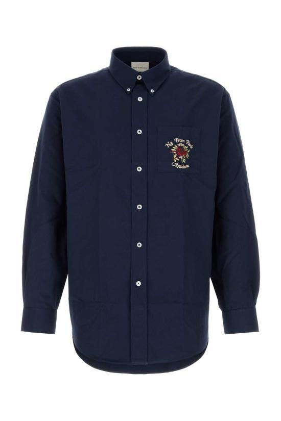 [해외배송] 24FW 드롤드무슈 긴팔 셔츠 ESH189PL149NY NAVY Blue