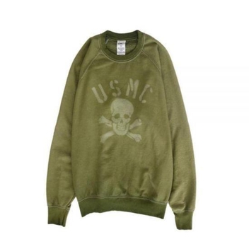 24SS 와일드 동키 긴팔 티셔츠 FR SKULL FADED ARMY GREEN Free