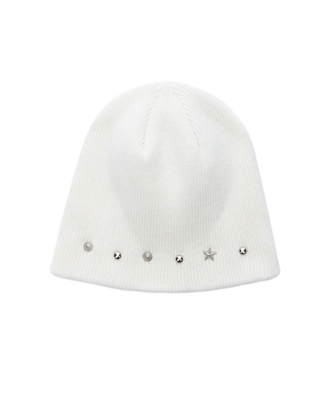  EDDY STUD BEANIE_WHITE