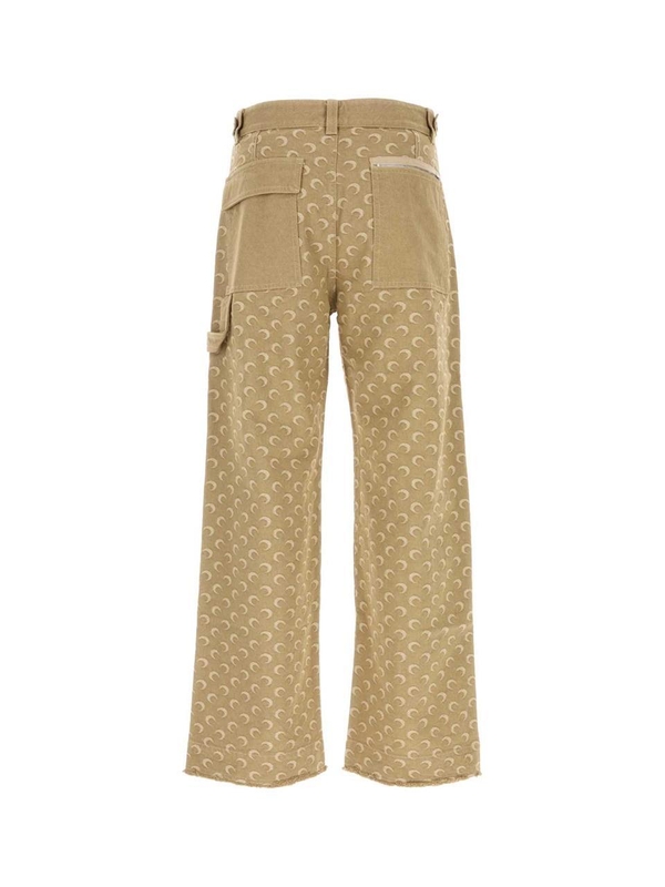 마린세르 FW24 MARINE SERRE PANTS MPA061ACWOV0036 BG50 Printed