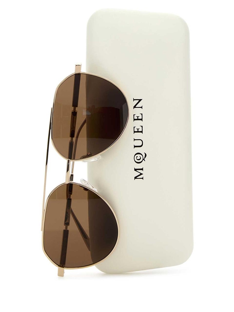 알렉산더 맥퀸 FW24 ALEXANDER MCQUEEN SUNGLASSES 810719I3330 7024 Gold