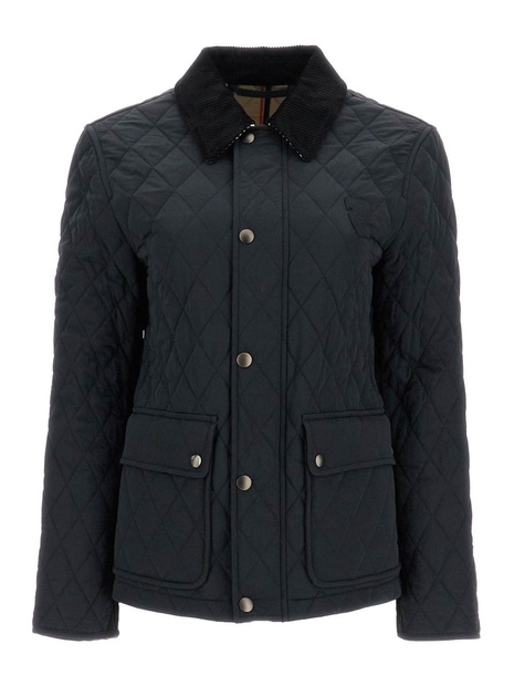 버버리 SS25 b shield quilted jacket 8096917 BLACK/SAND IP CHECK