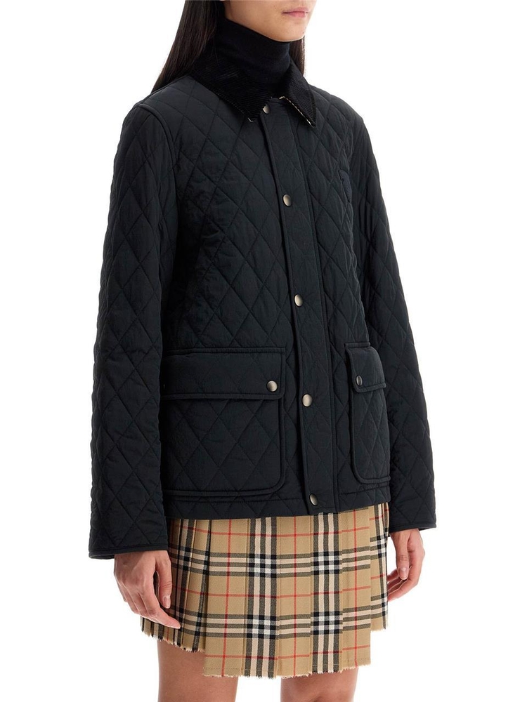 버버리 SS25 b shield quilted jacket 8096917 BLACK/SAND IP CHECK