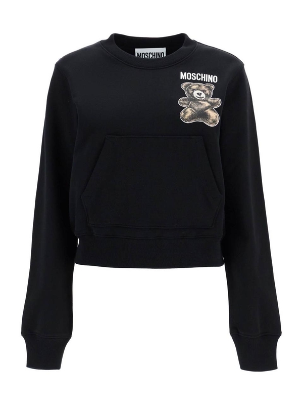 모스키노 SS25 moschino teddy bear crewneck V1703 0528 MULTI BLACK