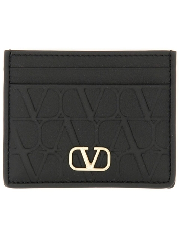 발렌티노 가라바니 SS24 SIGNATURE VLOGO CARD HOLDER 4W2P0Z56IQU_0NO BLACK