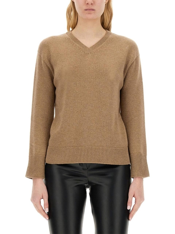 S 막스마라 SS24 V-NECK SWEATER 2419361141600_050001 BEIGE