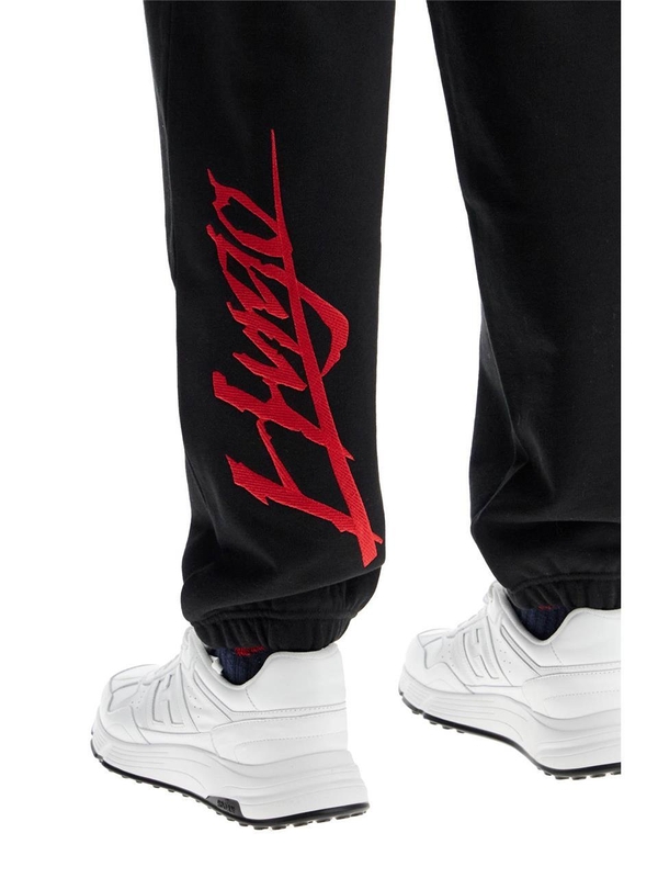 휴고 FW24 cotton logo joggers for 50521082 BLACK