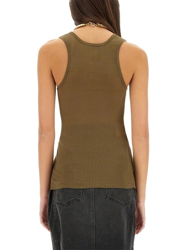 이자벨마랑 SS25 TANK TOP LOUISALI TS0257FA_C1N03I67KI MILITARY GREEN